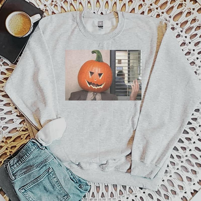 Retro Pumpkin Head Sweatshirt, 90s Halloween Shirt, Funny Pumpkin Hoodie, Funny Halloween Sweater, Spooky Season Sweatshirt, Pumpkin Ghost T-Shirt