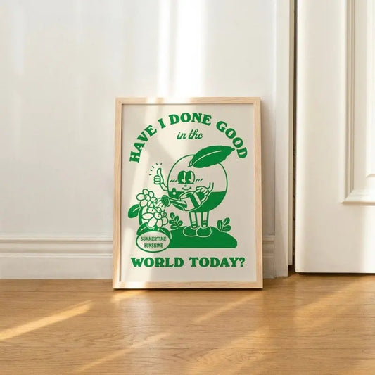 Retro Quote Art Print, Vintage Illustration Poster, Dorm Room Wall Decor, Aesthetic Poster, Poster Prints No Frame, Gifts For Family Friend Wall Art Decor, Wall Art Home Decor, Large Wall Art, Gifts For Birthday Landscape Photo