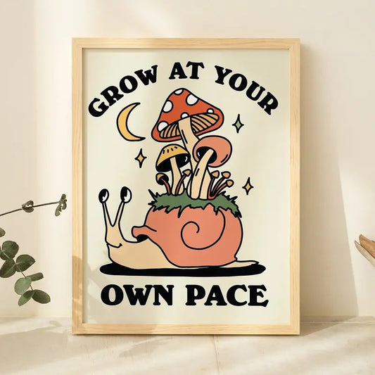 Retro Quote Wall Print, Colorful Wall Art Illustration, Groovy Wall Decor Gift, Large Classroom Art Print, Office Art Poster, Poster Prints No Frame, Gifts For Her Bedroom Decor, Wall Art Home Decor, Gifts For Birthday Landscape Decoration