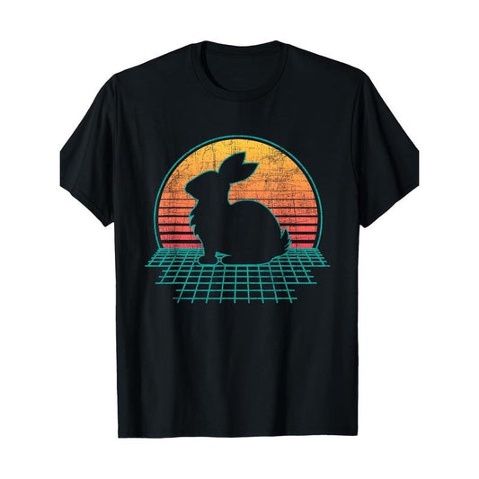 Retro Rabbit Lover - Zookeeper Bunny Breeder Veterinarian 100% Cotton T-Shirt made in usa