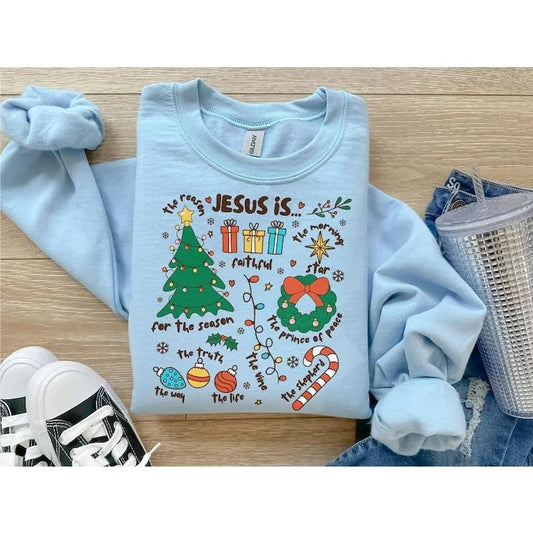 Retro Religious Christmas Sweatshirt, Jesus is the Reason for the Season Sweater, Retro Nativity  T-shirt, sweater and Hoodie