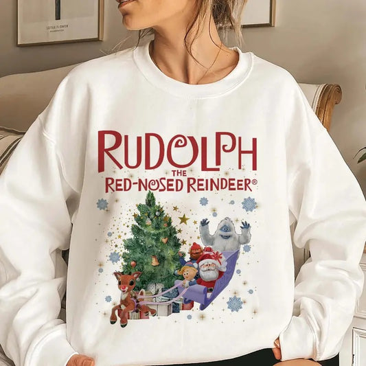 Retro Rudolph And Clarice Sweatshirt, Rudolph Red Nosed Reindeer Sweatshirt, Classic Rudolph and Clarice Sweatshirt, Merry Christmas, Holiday Outfit, christmas TV Movie Shirt, Christmas Shirt for Movies Lovers Tee