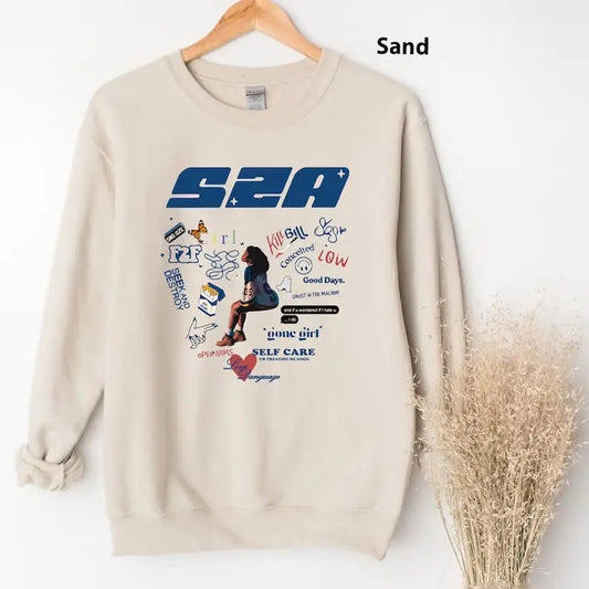 Retro SZA Sweatshirt, SZA Good Days Sweatshirt, Sza Merch, SZA sos Tour, Sza Album Hoodie, Sza Graphic Tee, Street Wear Shirtstyle{n002}2