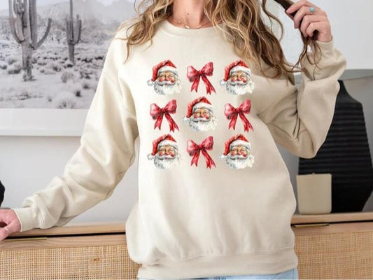 Retro Santa Christmas Sweatshirt, Christmas Santa Sweatshirt, Retro Santa Shirt Gift for Women, Santa Sweatshirt, Women Gift for Christmasstyle{n002}3