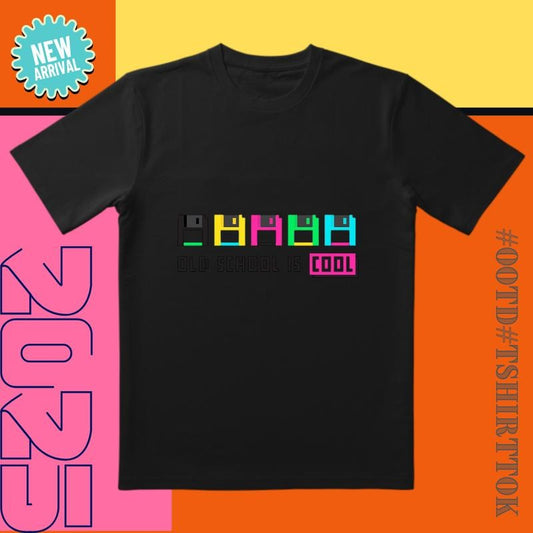 Retro School Replica Tee |   'COOL' Pixel Text |   Vintage Trendsetters Must-Have