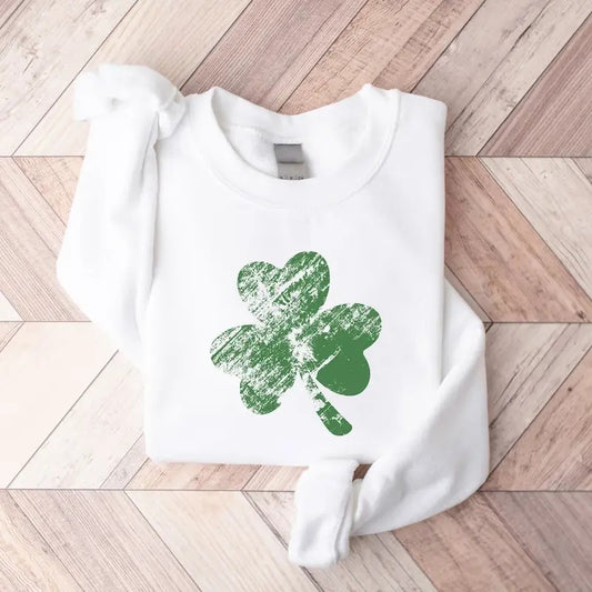 Retro Shamrock Sweatshirt, Womens Shenanigans Sweatshirt, Cute St Patricks Day Sweatshirt, Lucky Sweatshirt, Irish Shirt, Four Leaf Clover, Gift for Nurse, Hodie and Sweater, T-Shirt