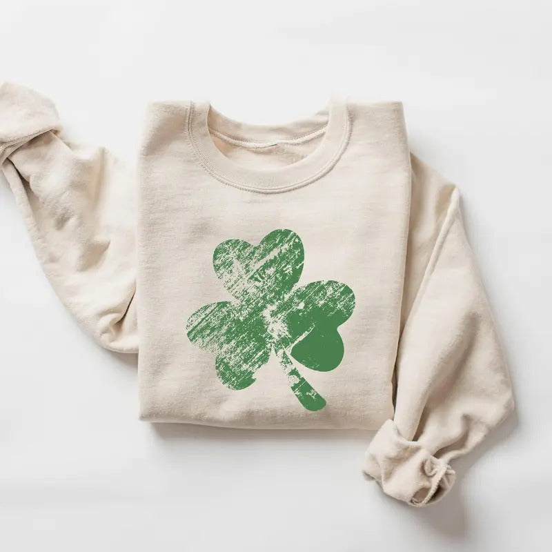 Retro Shamrock Sweatshirt, Womens Shenanigans Sweatshirt, Cute St Patricks Day Sweatshirt, Lucky Sweatshirt, Irish Shirt, Four Leaf Cloverstyle{n002}2