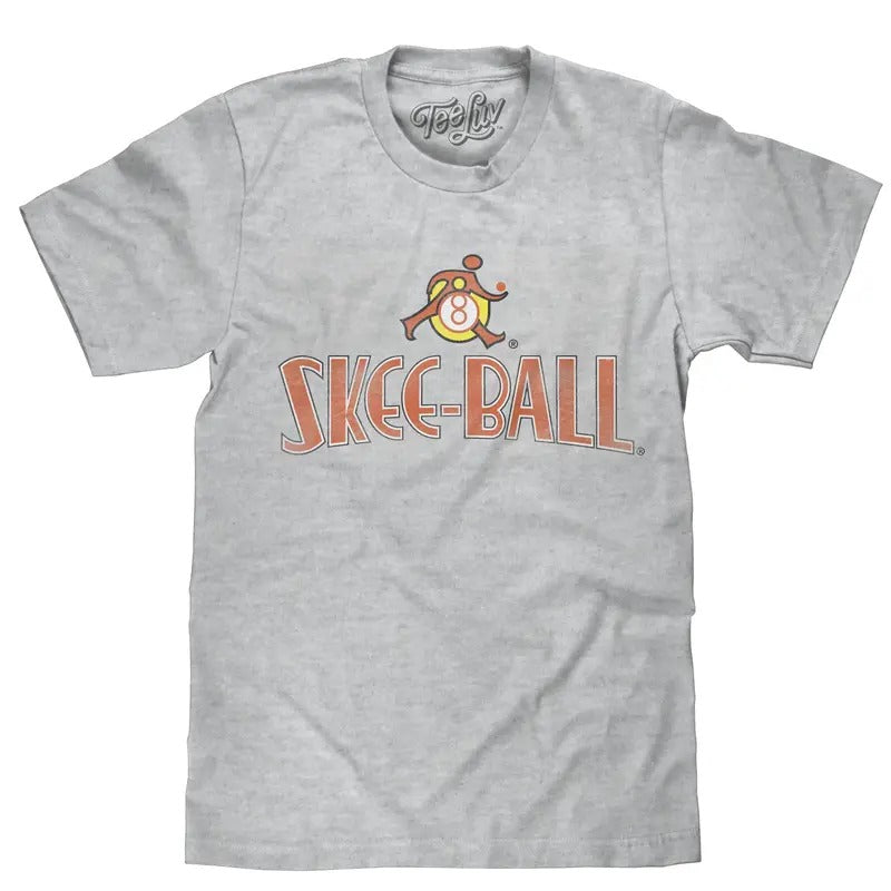 Retro Skee Ball Arcade Game T-Shirt - Athletic Gray Heather