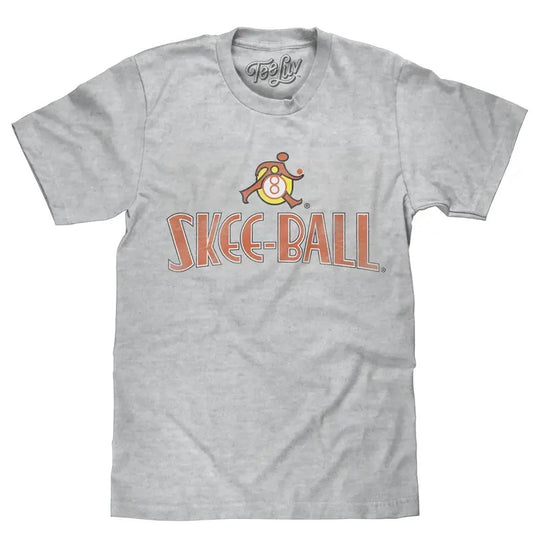 Retro Skee Ball Arcade Game T-Shirt - Athletic Gray Heather