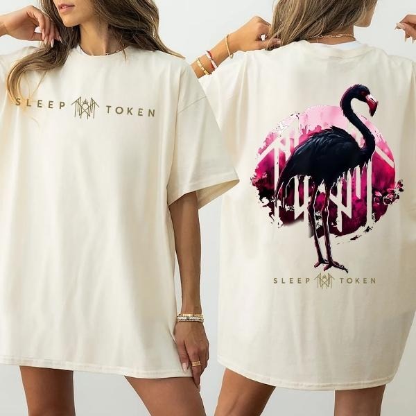 Retro Sleep Token Even In Arcadia Art Pink Flamingo T-Shirt, Sweatshirt, Hoodie, Trend Sleep Token Music, Gift for Rock Music Band Fan