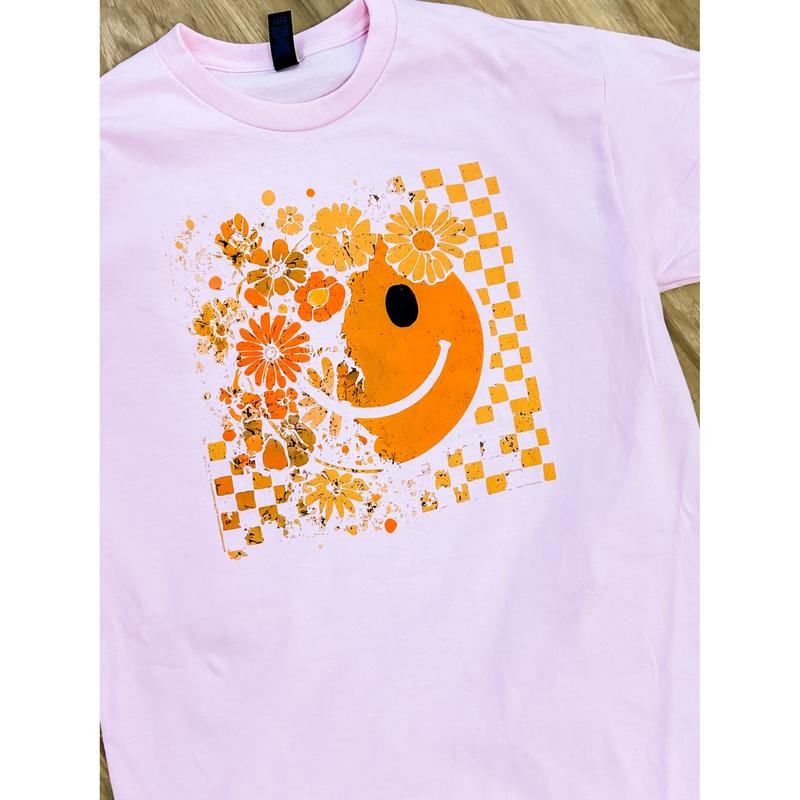 Retro Smiley Graphic Top