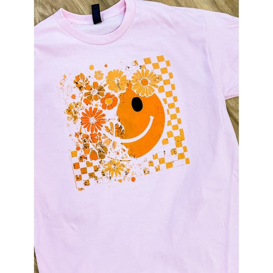 Retro Smiley Graphic Top