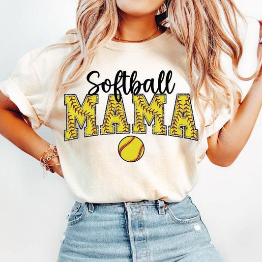 Retro Softball Mama tshirt, Varsity Tee tshirt, Mother's Day sweatshirt, Game Ready T-Shirt