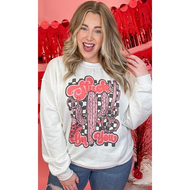 Retro Stuck on You Graphic Sweatshirt