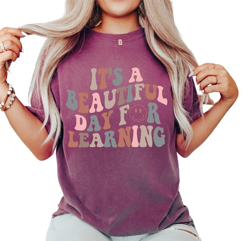 Retro Teacher Shirt, Smile Face Teacher Shirt, Back To School, Cute Teacher Gifts, Unisex T-Shirt, Gifts For Women Men, Short Sleeve Tee Shirt, Gifts For Birthday Mothers Day Christmas