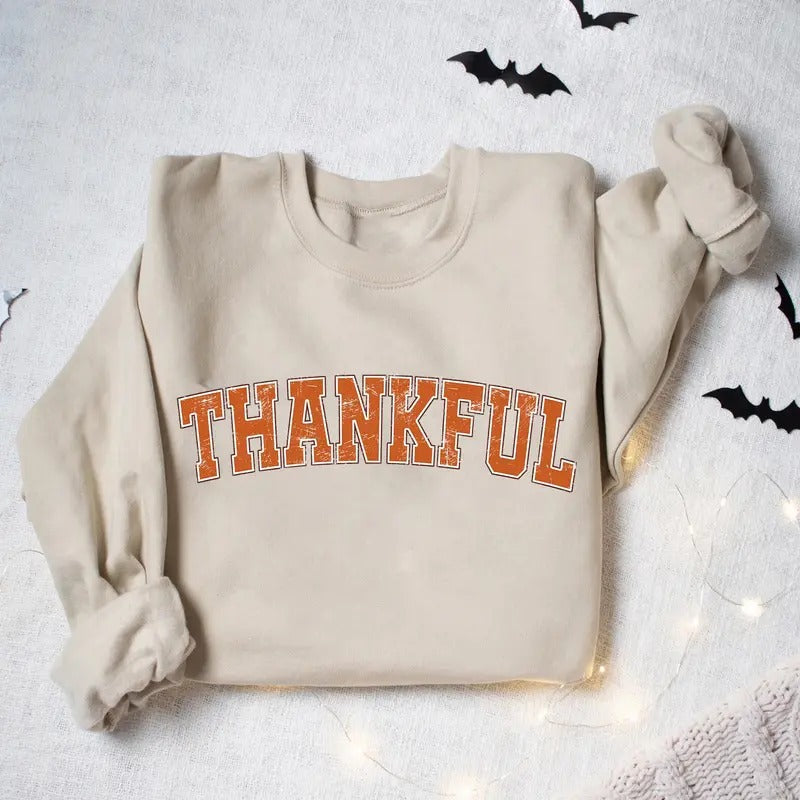 Retro Thankful Sweatshirt, Thankful Thanksgiving Shirt, Fall Thanksgiving Sweatshirt, Fall Halloween Sweatshirt, Friendsgiving Shirt, Happy Thanksgiving, Fall Thanksgiving Gift Shirt