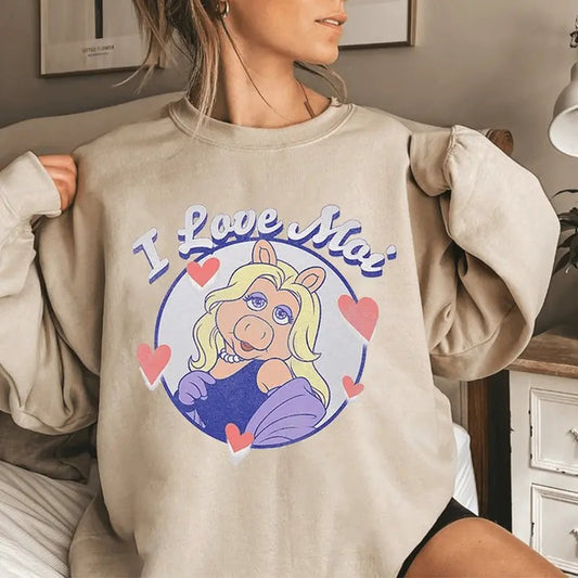 Retro The Muppets Miss Piggy Sweatshirt, I Love Moi T-shirt, Funny The Muppets Shirt, Vintage Muppet Show Shirt, Gift For Girlfriends