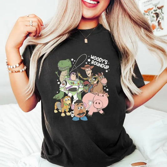 Retro Toy Story T Shirt Hoodie Sweater Toy Story Character Tee Family Trip Shirt Toy Story Tee Buzz Lightyear Tee Sheriff Woody Tee