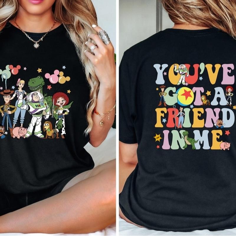 Retro Two Side Toy Shirt, Toy World Shirt, You Ve Got A Friend In Me Shirt, Toy Lovers Movie Characters Shirt Casual Clothing