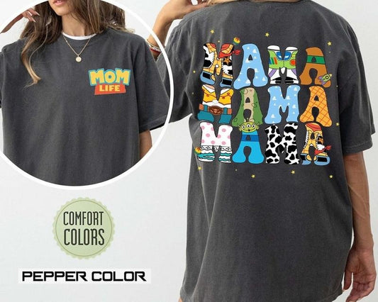 Retro Two Side Vintage Toy Mama Shirt, Toy Mom T-Shirt, Toy Lovers Shirt, Retro Mama Toy Tee, Mother's Day Shirt Casual Cotton, Mom Life Clothing Crewneckstyle{n002}2