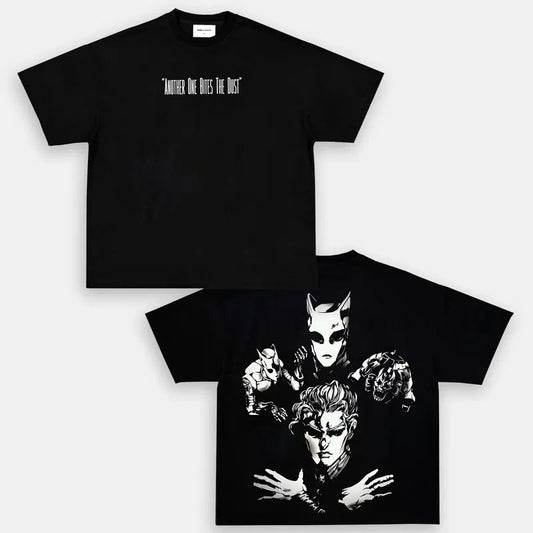 Retro Vintage Limited "Another One Bites The Dust" - JoJo's Bizarre Adventure Anime Double Printed Oversized  Tee Unisex Oversize Anime Manga Lightweight Cotton T- Shirt, Hoodies & Sweater Wash Gift For Anime Fan, Anime Lover