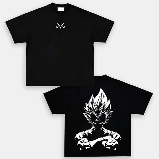 Retro Vintage Limited VEGETA - Dragon Ball Anime Double Printed Oversized Tee Unisex Oversize Anime Manga Lightweight Cotton T-Shirt, Hoodies & Sweater Wash Gift For Anime Fan, Anime Lover