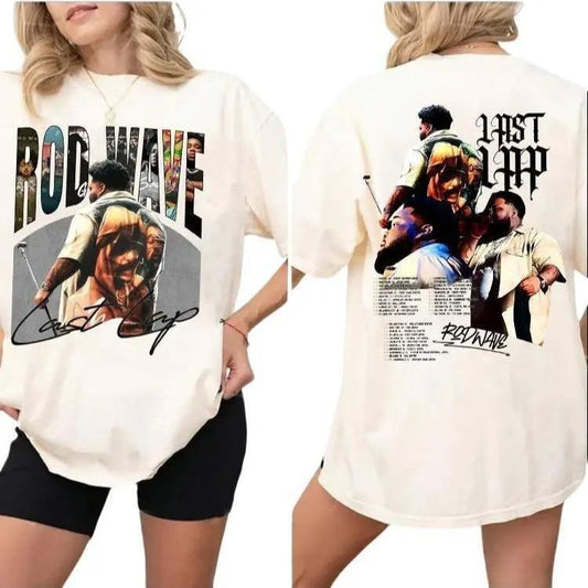 Retro Vintage Rod Wave Last Lap Tour Music Shirt Sweatshirt Hoodie, RW Rapper Tee, Rod Wave 2024 Shirt, Gift for Fans Cotton Menswear