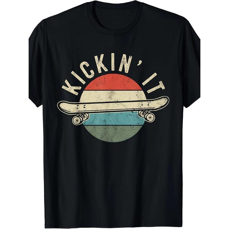 Retro Vintage Skateboarding Gift for Skateboarders - Unique Graphic T-Shirt for Men and Women made in usa
