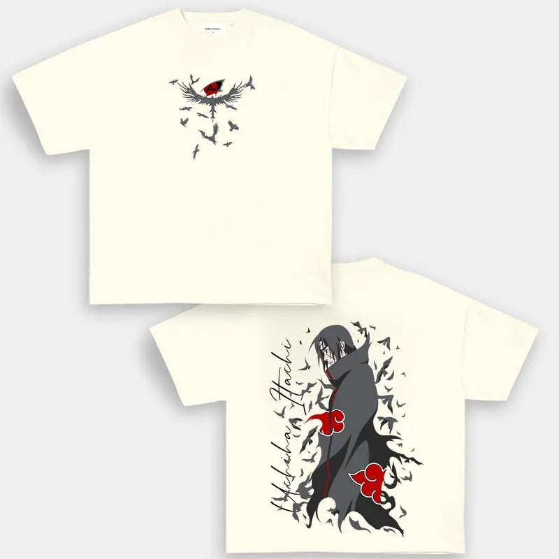 Retro Vintage Uchiha Itachi Sasuke & Naruto Anime Double Printed  T-Shirt Unisex Mineral Anime Manga Heavy Cotton T-shirt, Gift For Anime Fan, Anime Lover T-shirt Hoodies & Sweatshirts