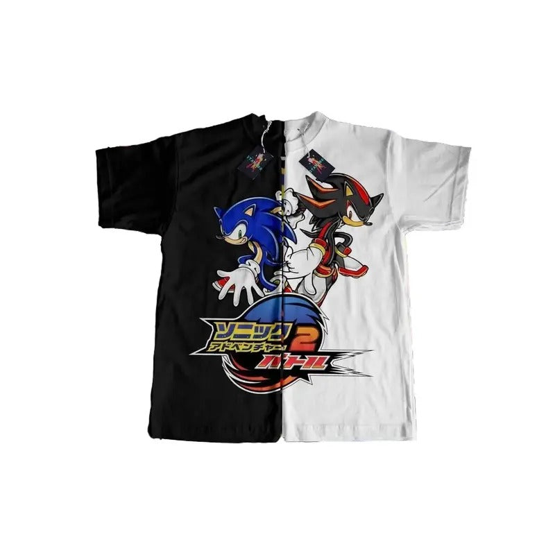 Retro inspired the Hedgehog Japanese shirt, the HedgehogAdventure 2 t-shirt , Unisex the Hedgehog t-shirt Tops Underwear Crewneck Menswear T Shirt