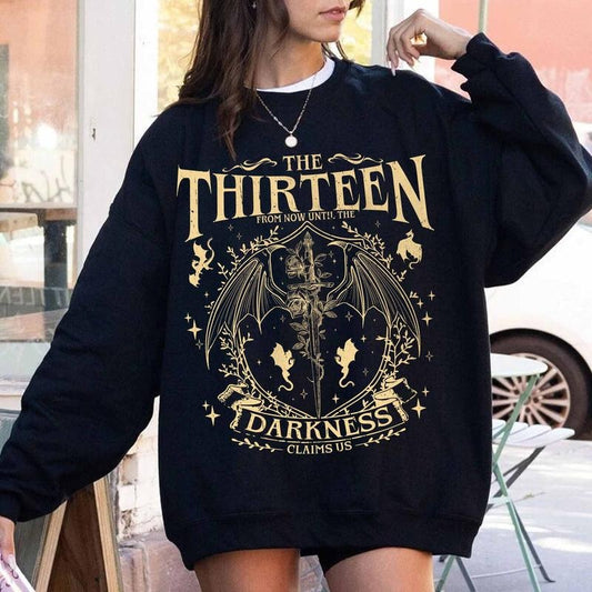 Retro the Thirteen Throne of Glass Sweatshirt, From Darkness Claim Us Sweatshirt, Bookish Gifts, Fantastic Reader Hoodie, Acotar Hoodie