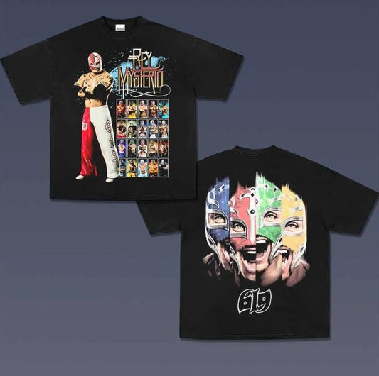 Rey Mysterio Vintage Graphic Tees, Wrestling Tshirt, WWE Shirts, Masters 2025 Merch, Unisex Vacation Outfits Men Clothing Gifts Women Streetwear