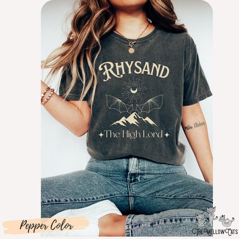 Rhysand ACOTAR shirt, Illyrian Bat Boys Bookish tshirt apparel gift, Terrasen, Abraxos wings, SJM booktok merch