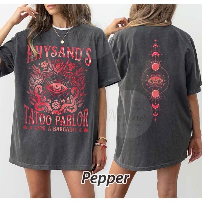 Rhysand's Tattoo Parlor Shirt, Rhysand Tee, Acotar Velaris Tee, Feyre And Rhysand Shirt, Bookish Shirt Gift, Book Lover Shirtstyle{n002}2