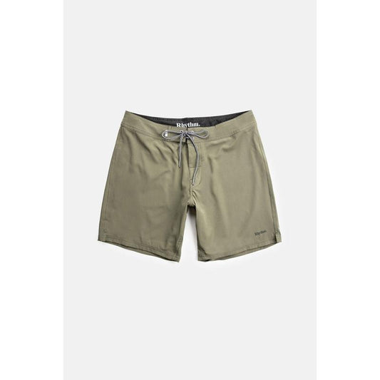 Rhythm Men's Olive Classic Swim Trunks