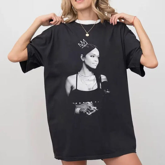 Rihannaaa Vintage T-Shirt, Rapper Retro Fans T-Shirt, Concert Rap Tee Gift For Men Women