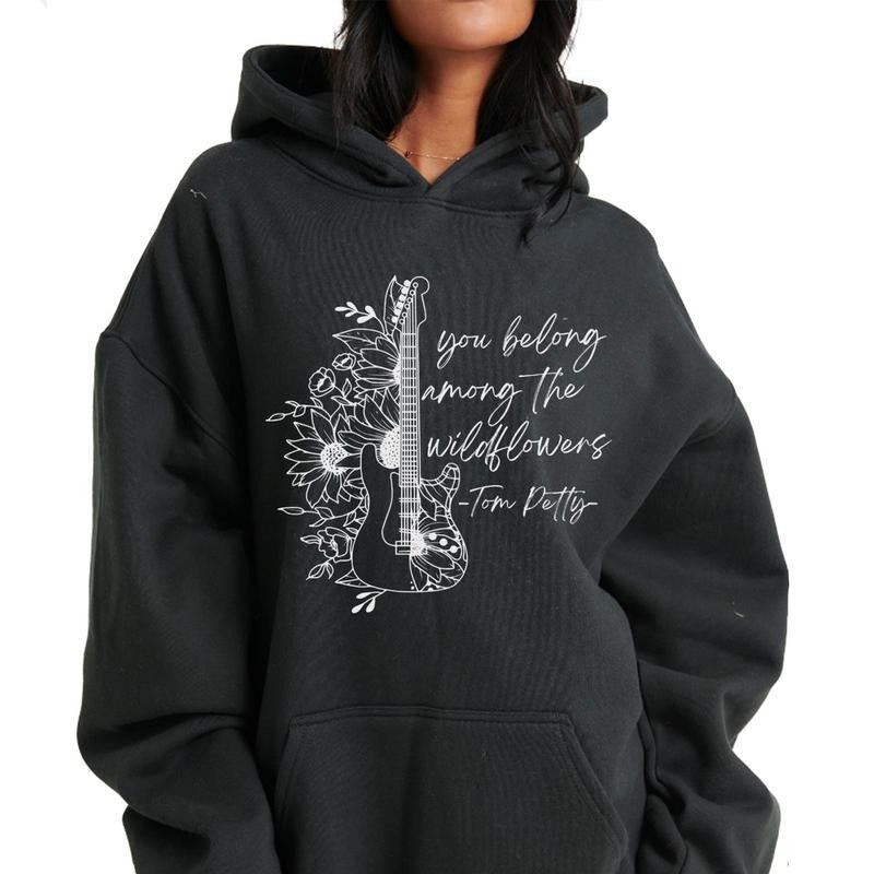 Rock Band Wildflowers Shirt, Lyric Inspired Hoodie, Classic Rock, Unisex Sweater Pullover Tee