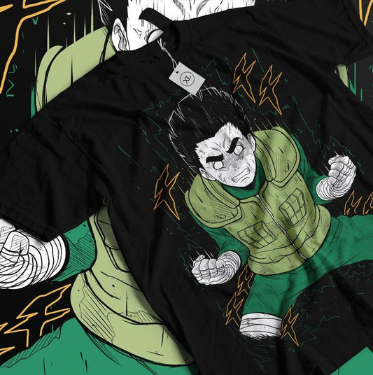 Rock Lee T-Shirt S-4XL Manga Strip Naruto Kakashi Horror Anime Gift Shirt Tshirt S-4XL