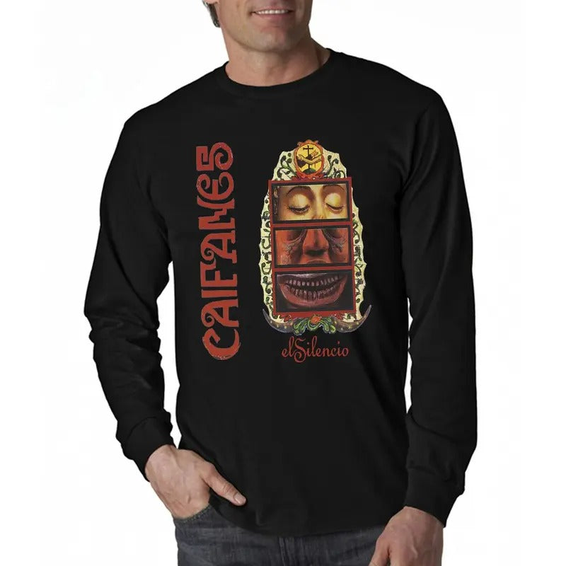 Rock en español Caifanes el silencio long sleeve mens t-shirt Casual Classic Cotton Crewneck