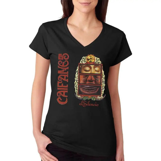 Rock en español caifanes el silencio women's v-neck t-shirt Casual Comfort