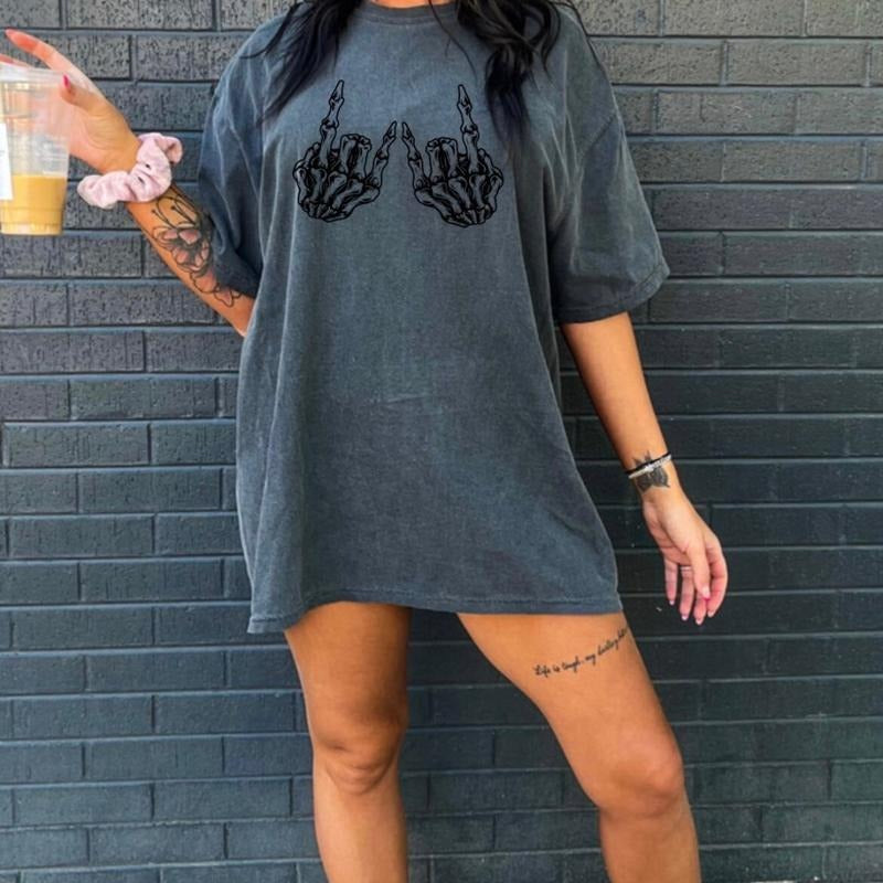 Rock on double hand comfort colors shirt Cotton