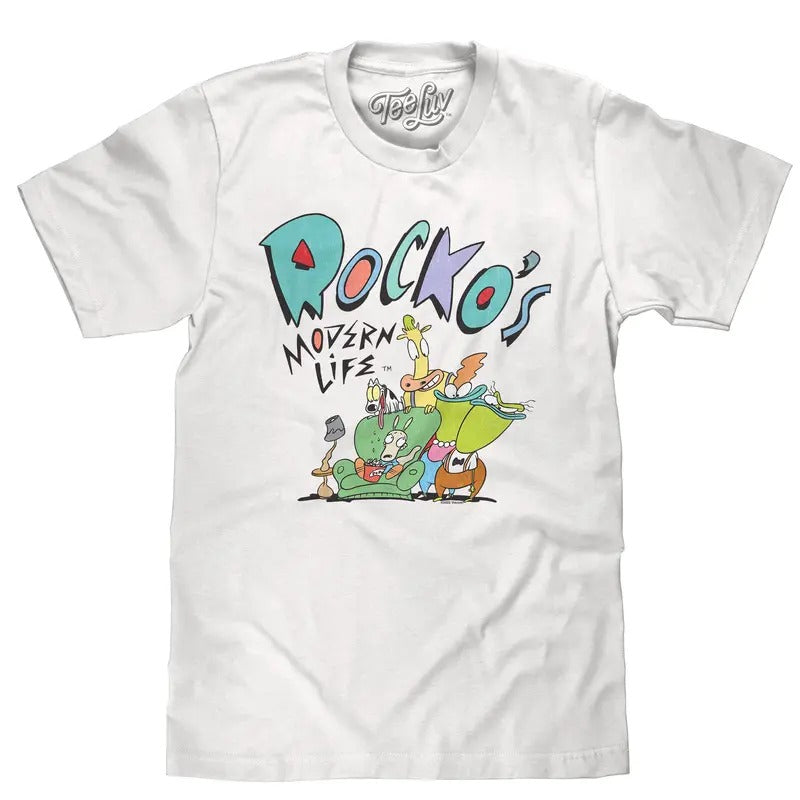 Rocko's Modern Life T-Shirt - White   90s graphic tees
