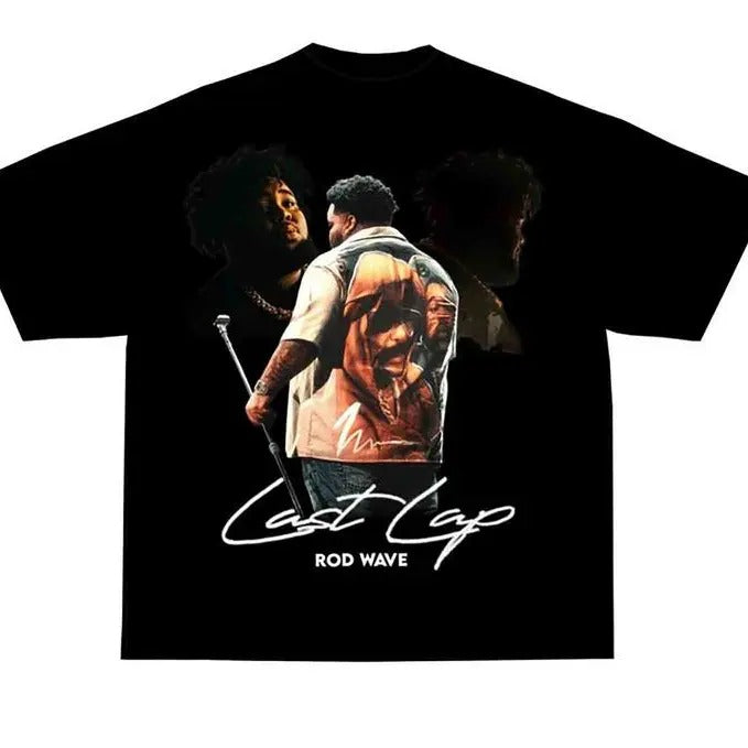 Rod Wave Rapper T-Shirt Last Lap Tour Signature Gift Fan Hip Hop Music Cotton Shortsleeve, Rod Wave 2024 Shirt, Fan Rap Gift