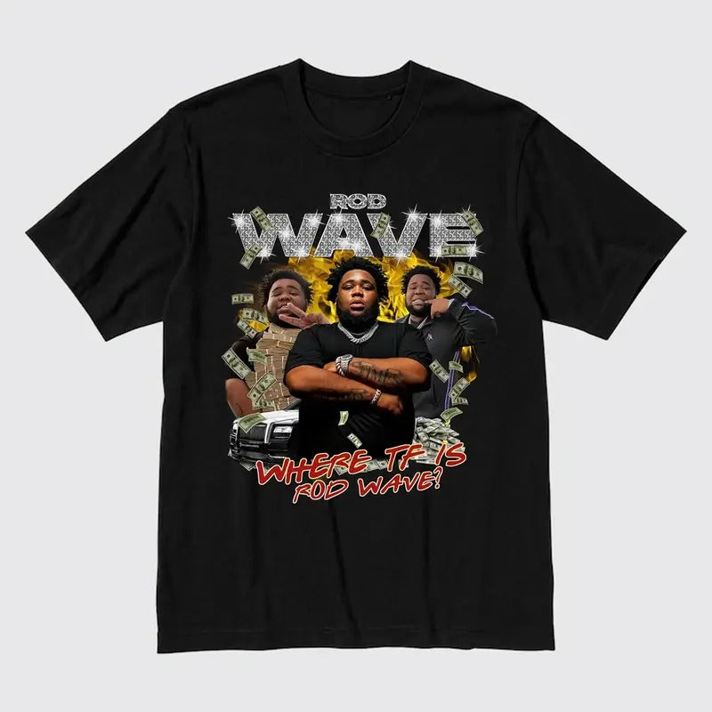 Rod Wave Retro Last Lap Tour 2024 T-Shirt Unisex Graphic
