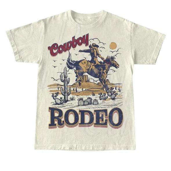 Rodeo 90s Graphic Cowboy T-Shirt, Vintage 2000s Graphic Western Shirt, Retro Cool Tee, Rodeo Relaxed Adult Unisex Shirt, Wild West Gift
