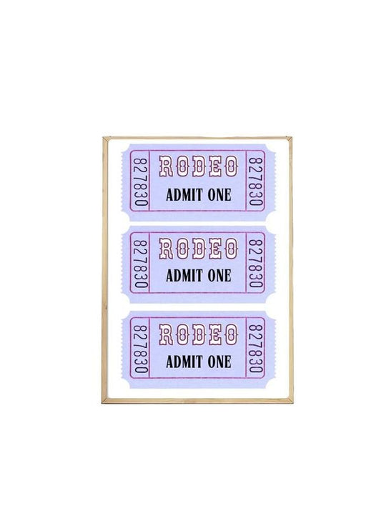 Rodeo Ticket Print, Trendy Art Retro Prints, Aesthetic Preppy Coastal Cowgirl Punchy Western Decor Wall Art, Admit One, Poster Prints No Frame, Wall Hanging Decor, Modern Wall Art, Gifts For Birthday