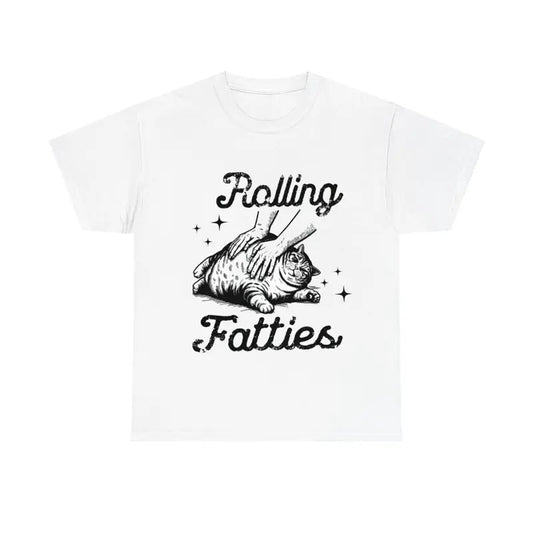 Rolling Fatties Cat TShirt, Funny Cat Graphic Shirt, Cat Lovers Gift