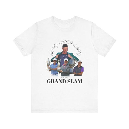 Rory McIlroy Grand Slam Graphic Tee, PGA Golf Shirt, Golf Apparel, Majors Winner, Perfect for Golf Fans, Casual Wear, Unique Design