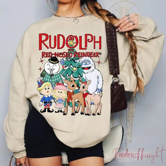 Rudolph the Red-nosed Reindeer Christmas Png, Rudolph the Red-nose Reindeer Sweatshirt, Merry Christmas Shirt, Christmas Movie Sweatshirt, Rudolph Sweatshirt, Vintage Christmas Movie Shirt