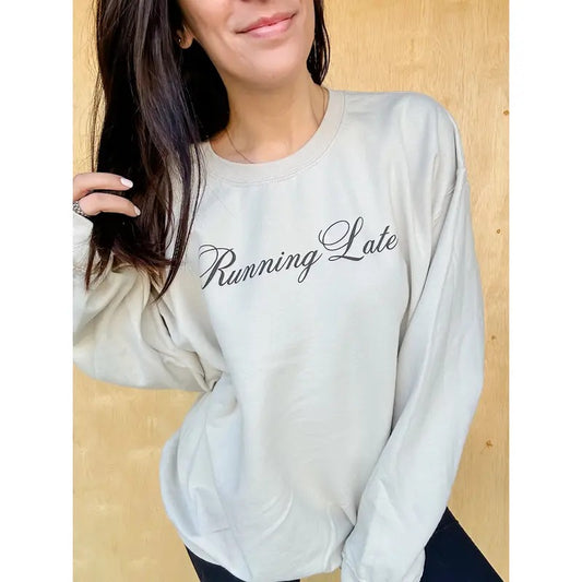 Running Late Graphic Pullover